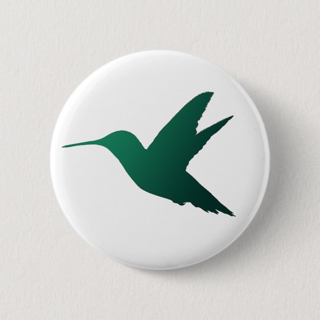 Badge Rond 5 Cm Insigne de silhouette de colibri (Devant)