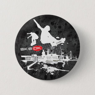 Badge Rond 5 Cm Insigne de SK8DK