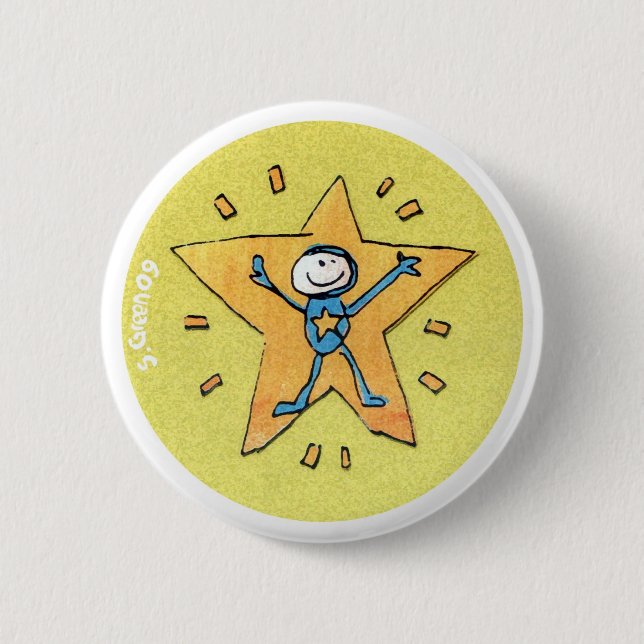 Badge Rond 5 Cm Insigne de superstar (Devant)