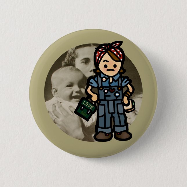 Badge Rond 5 Cm insigne de travail (Devant)