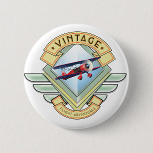 Badge Rond 5 Cm Insigne de vol de style vintage