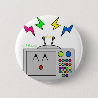 Badge Rond 5 Cm Insigne d'effroi de télévision :)