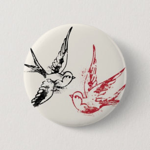 Badge Rond 5 Cm Insigne d'hirondelle