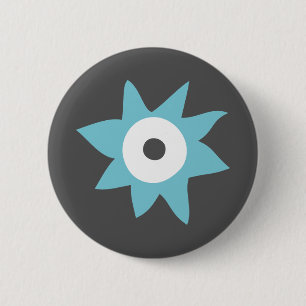 Badge Rond 5 Cm Insigne du monstre bleu Cute