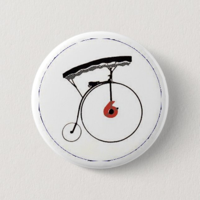 Badge Rond 5 Cm Insigne du numéro 6 (Devant)