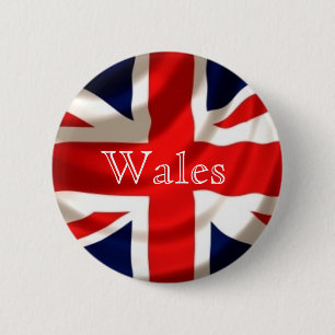 Badge Rond 5 Cm Insigne d'Union Jack (Pays de Galles)