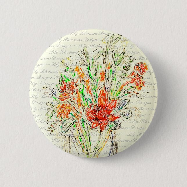 Badge Rond 5 Cm Insigne floral (Devant)