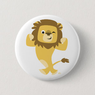 Badge Rond 5 Cm Insigne fort mignon de bouton de lion de bande