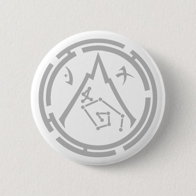 Badge Rond 5 Cm Insigne Gris Gris Garde Scarlet (Devant)