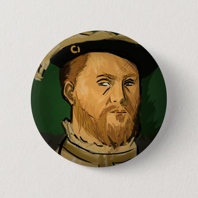 Badge Rond 5 Cm Insigne Henri VIII (Devant)
