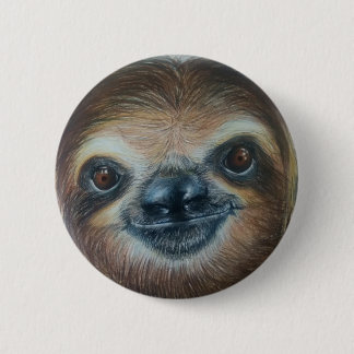 Badge Rond 5 Cm INSIGNE HEUREUX DE PARESSE ! sourire de forêt