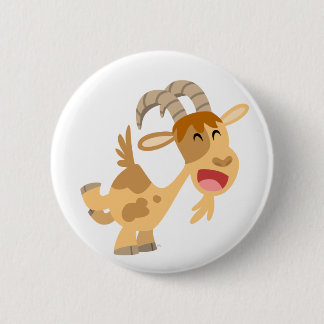 Badge Rond 5 Cm Insigne heureux mignon de Buton de chèvre de bande