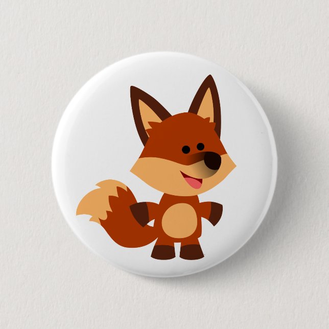 Badge Rond 5 Cm Insigne innocent mignon de bouton de Fox de bande (Devant)