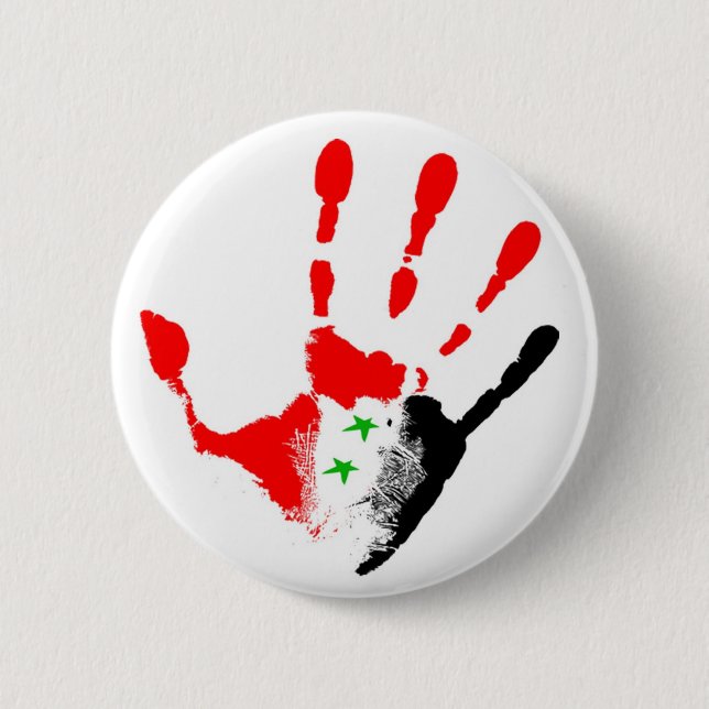 Badge Rond 5 Cm Insigne libre de la Syrie (Devant)