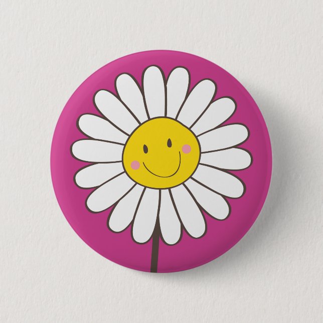 Badge Rond 5 Cm Insigne lunatique de sourire heureux du bouton de (Devant)