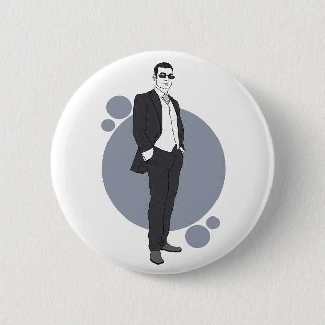 Badge Rond 5 Cm insigne mariage (Devant)