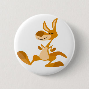 Badge Rond 5 Cm Insigne mignon de bouton de kangourou de danse de