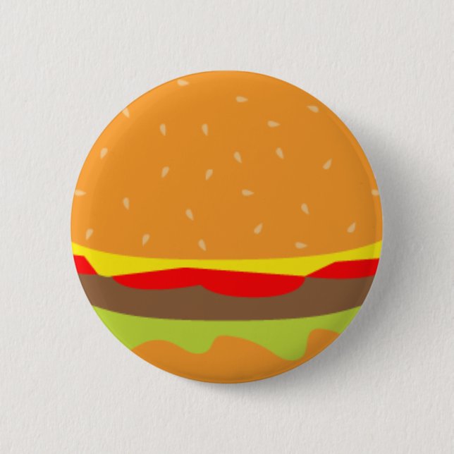 Badge Rond 5 Cm Insigne nommé d'étiquette d'hamburger (Devant)