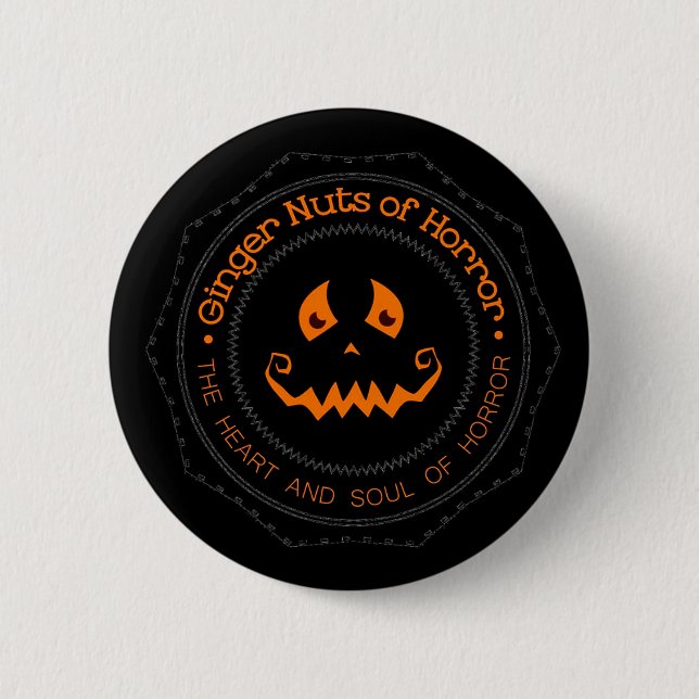 BADGE ROND 5 CM INSIGNE NUTS DE CITROUILLE DE GINGEMBRE (Devant)