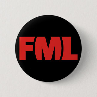 Badge Rond 5 Cm Insigne officiel de FML : FML rouge/noir