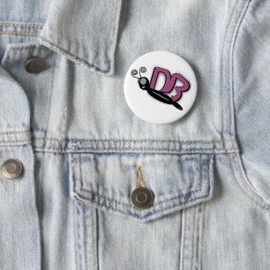 BADGE ROND 5 CM INSIGNE PAPILLON