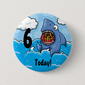 Badge Rond 5 Cm Insigne personnalisable d'anniversaire de requin