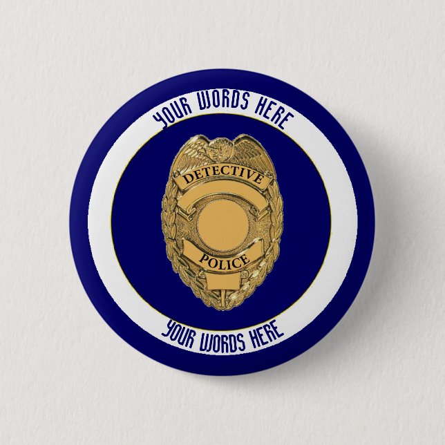 Badge Rond 5 Cm Insigne policier personnalisé (Devant)