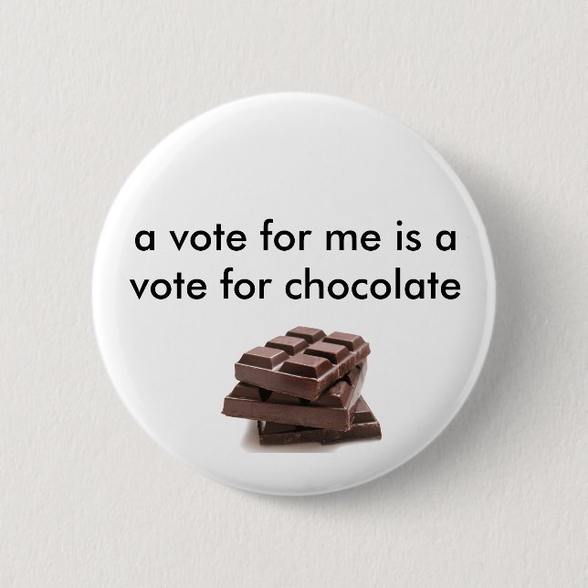 Badge Rond 5 Cm insigne pour le chocaholics (Devant)