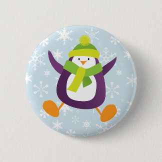 Badge Rond 5 Cm Insigne pourpre sautant mignon du bouton de