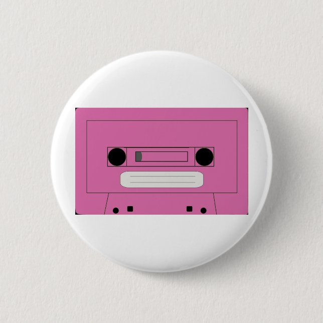 Badge Rond 5 Cm Insigne rose de cassette (Devant)