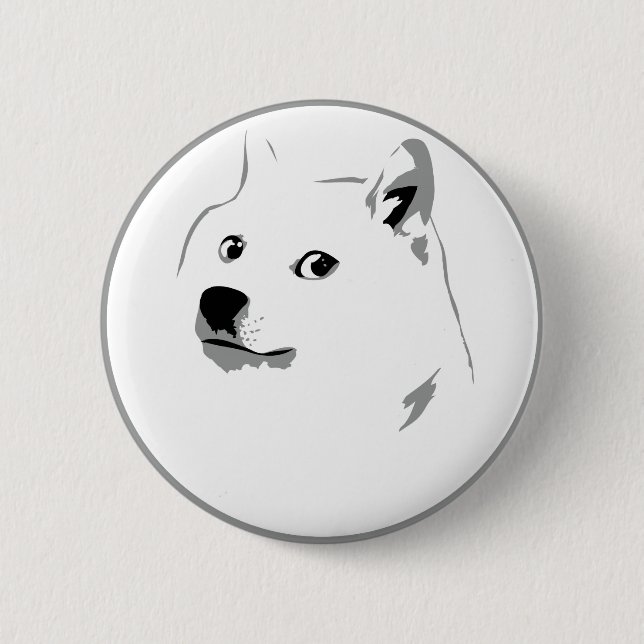 Badge Rond 5 Cm Insigne subtil de goupille de dogecoin (Devant)