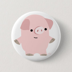 Badge Rond 5 Cm Insigne tranquille mignon de bouton de porc de