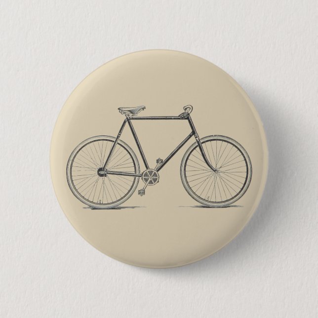 Badge Rond 5 Cm Insigne vintage de bicyclette (Devant)
