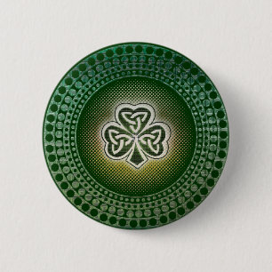 Badge Rond 5 Cm Insignes celtiques irlandais de shamrocks