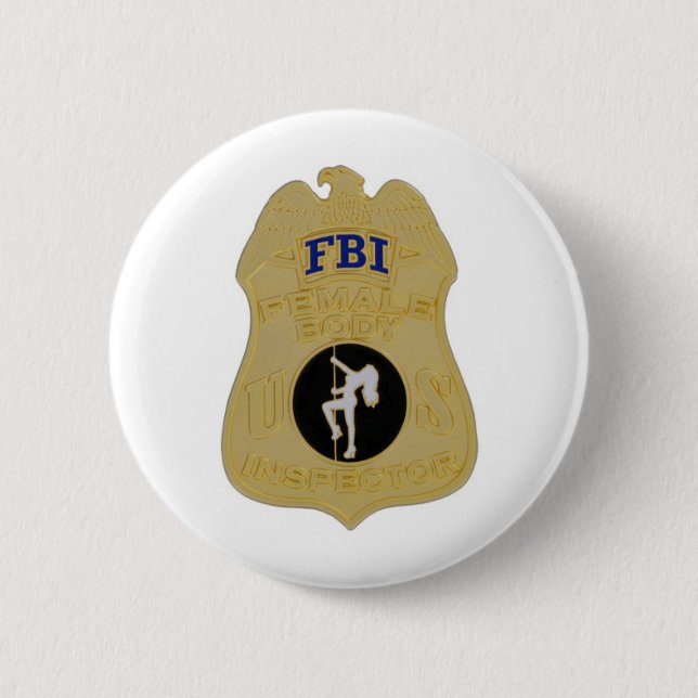 Badge Rond 5 Cm inspecteur de corps féminin de fbi (Devant)