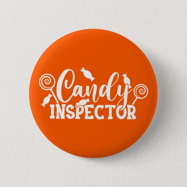Badge Rond 5 Cm Inspecteur Halloween Candy (Devant)