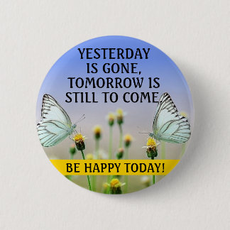Badge Rond 5 Cm Inspirationnal Butterflies Button w/ Editable Text