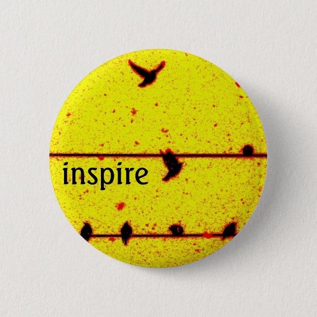 Badge Rond 5 Cm inspirez la goupille (Devant)