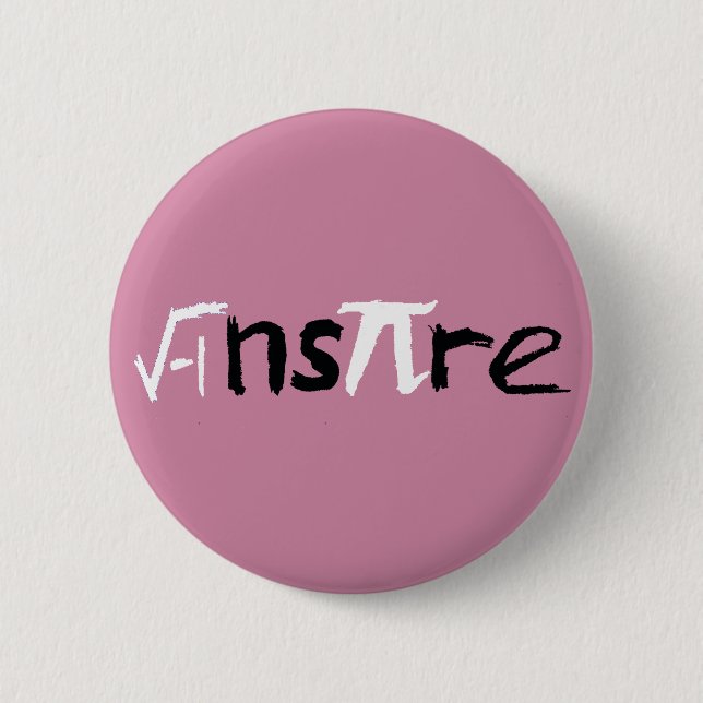 Badge Rond 5 Cm Inspirez le bouton de maths (Devant)