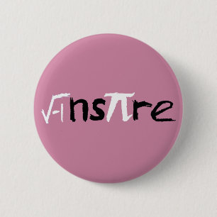 Badge Rond 5 Cm Inspirez le bouton de maths