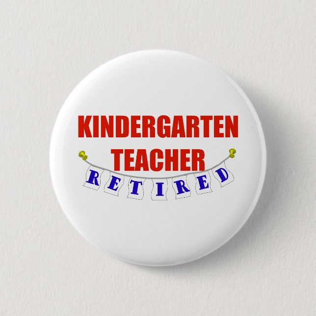 BADGE ROND 5 CM INSTITUTRICE GARDIENNE RETRAITÉE (Devant)