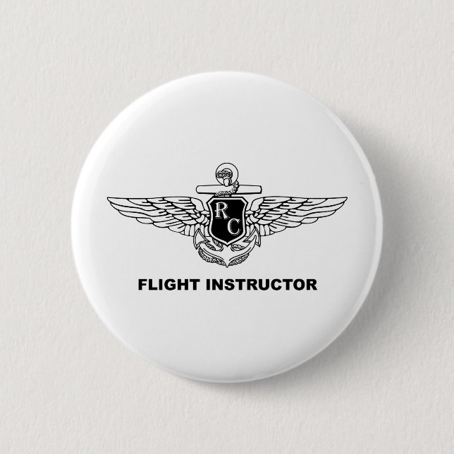 Badge Rond 5 Cm Instructeur de vol de RC (Devant)