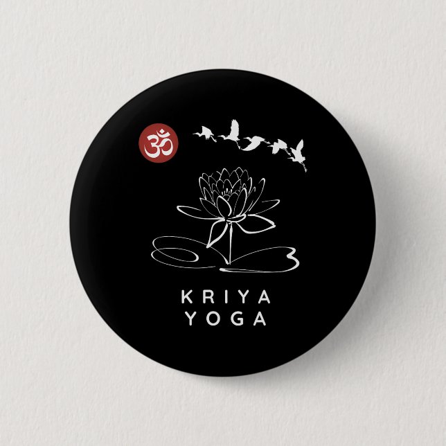 Badge Rond 5 Cm Instructrice de Kriya Yoga Conception pour débutan (Devant)