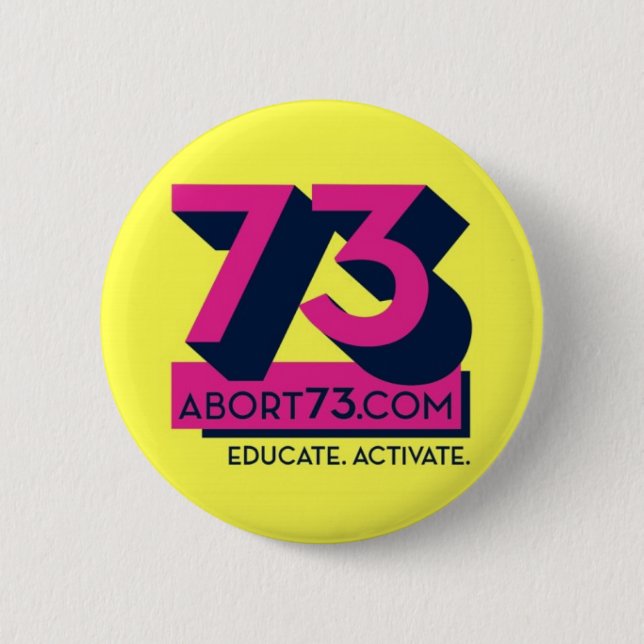 Badge Rond 5 Cm Instruisez. Activez. /Abort73.com (Devant)