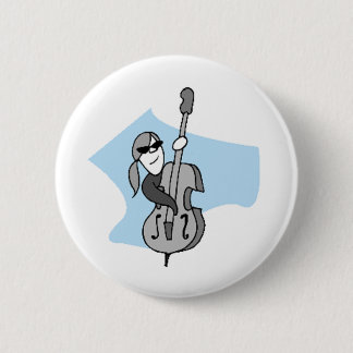 Badge Rond 5 Cm Instrument-Double basse de ficelle