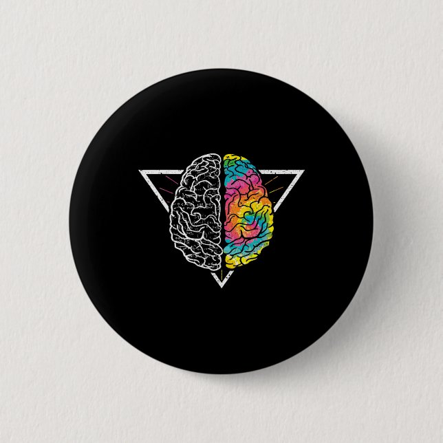 Badge Rond 5 Cm Intégrer la Neurodiversité ADHD LD Sensibilisation (Devant)