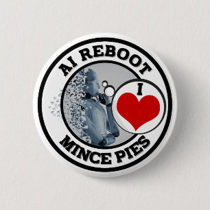 Badge Rond 5 Cm Intelligence Artificielle (IA) - Love Mince Pies