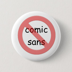 Badge Rond 5 Cm Interdiction comique sans le bouton