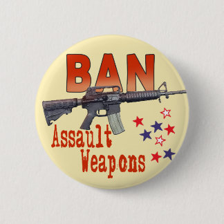 Badge Rond 5 Cm Interdire les armes d'assaut - Bouton standard