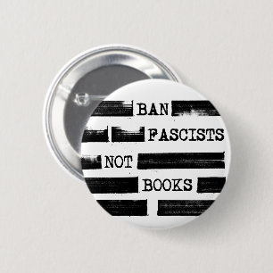 Badge Rond 5 Cm Interdire Les Fascistes Pas Les Livres Rejetés